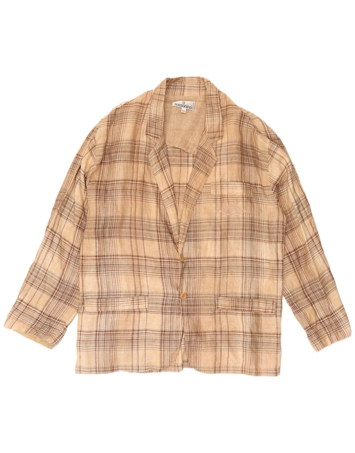 Vintage Ανδρικό Μπουφάν Blazer με 3 κουμπιά IT 52 XL Beige Check