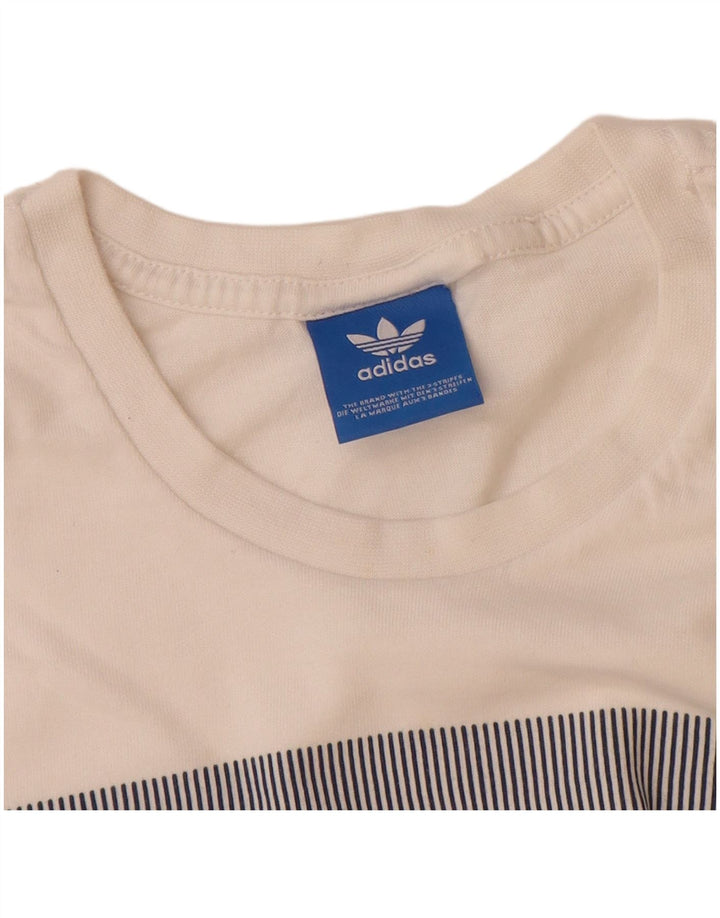 Ανδρικό γραφικό T-Shirt ADIDAS Top Small White Βαμβακερό