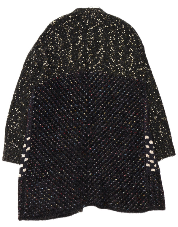 Desigual Γυναικείο πουλόβερ Longline Cardigan UK 14 Medium Black Flecked