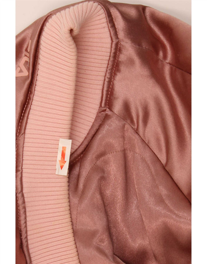 Fila Γυναικείο Graphic Oversized Bomber Jacket UK 10 Small Pink Polyester