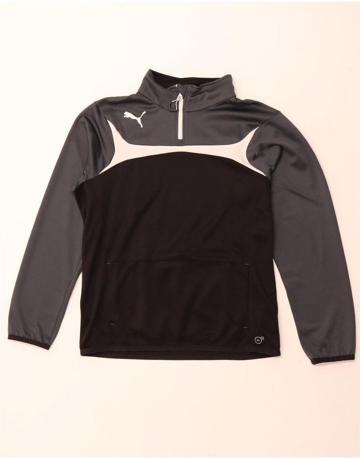 Ανδρική φόρμα πουλόβερ με φερμουάρ PUMA Top Medium Black Colourblock