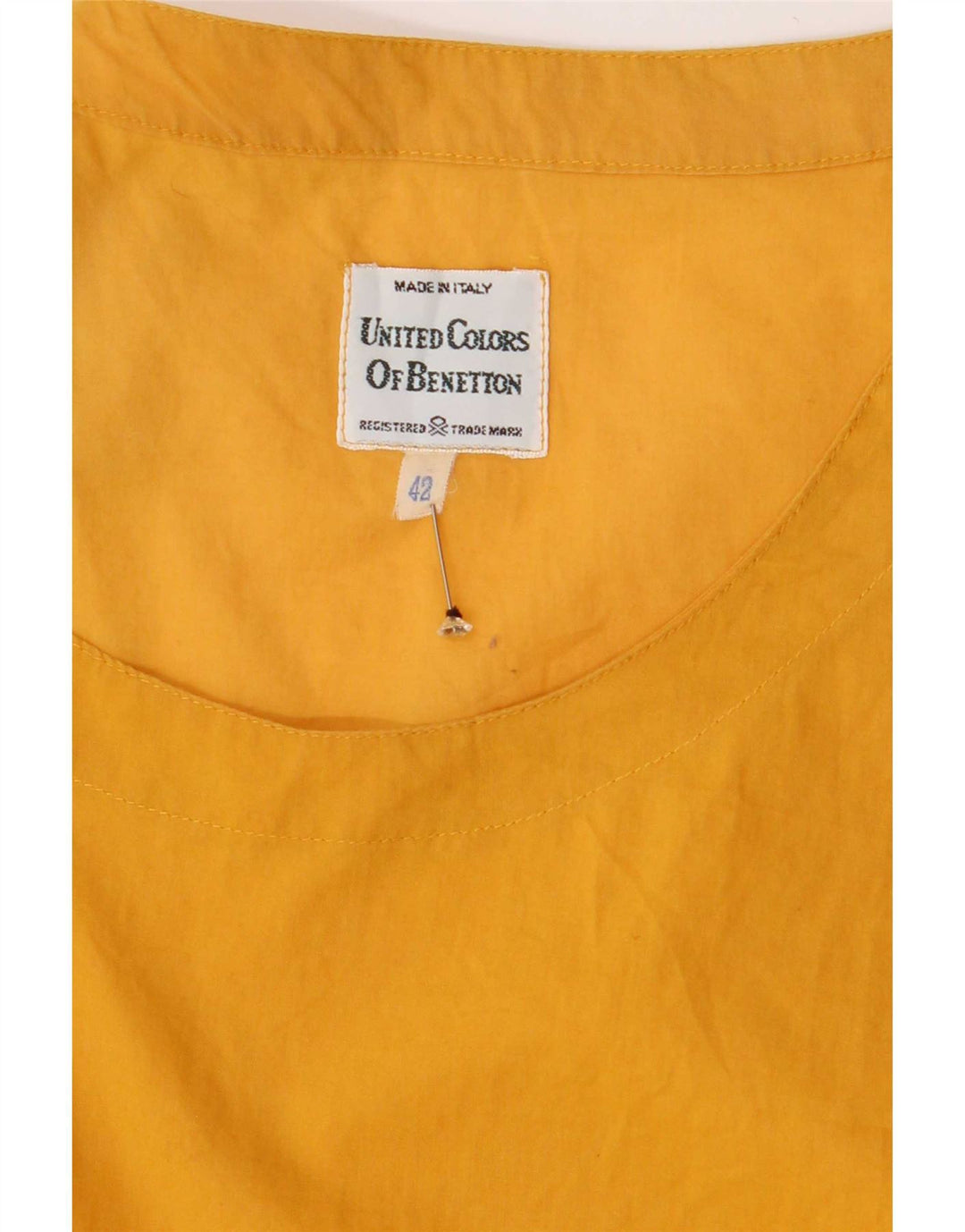 Benetton Γυναικεία Αμάνικη Μπλούζα Top IT 42 Medium Yellow
