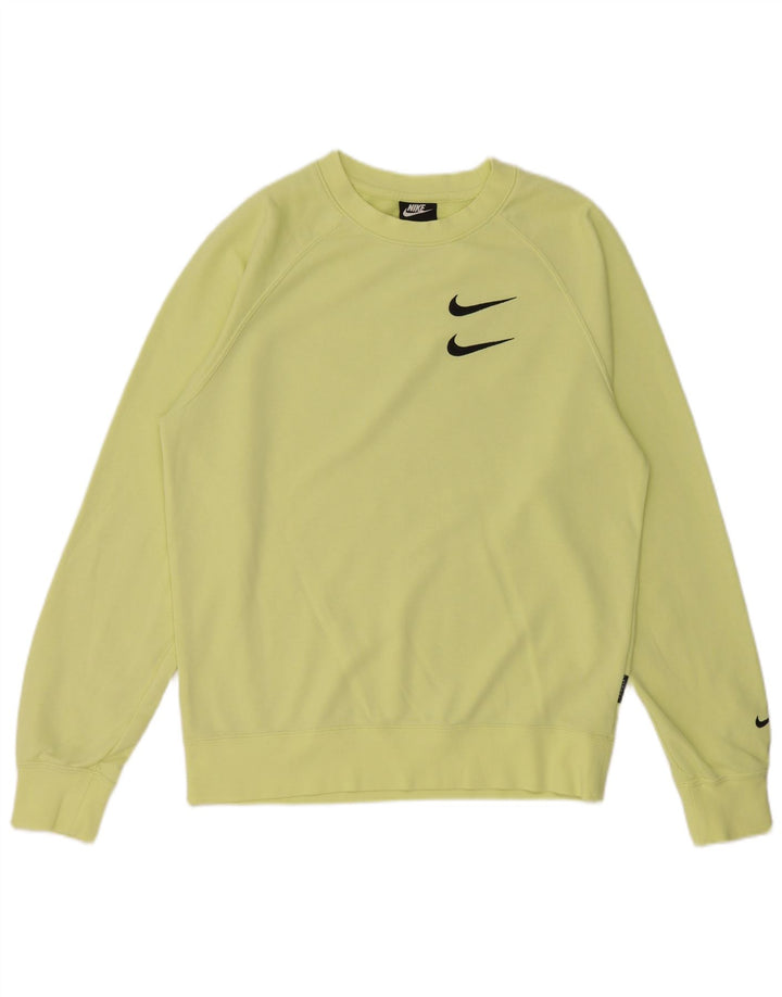 Ανδρικό γραφικό φούτερ Nike, μικρό κίτρινο βαμβακερό