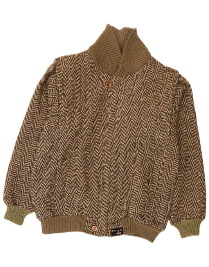 Radici Ανδρικό πλεκτό Bomber Jacket IT 50 Large Khaki Ψαροκόκκαλο
