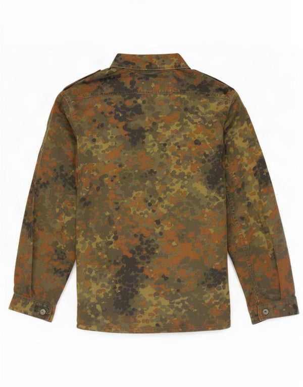 Vintage Ανδρικό Military Jacket UK 38 Medium Khaki Camouflage Cotton