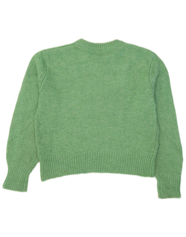 Marks & Spencer Γυναικείο πουλόβερ με λαιμόκοψη Crop Crop UK 10 Small Green