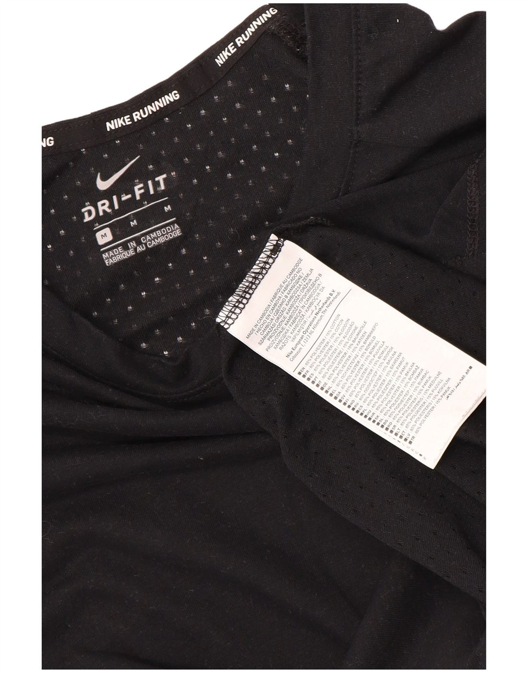 Ανδρικό T-Shirt Nike Dri Fit Top από μεσαίο μαύρο πολυεστέρα