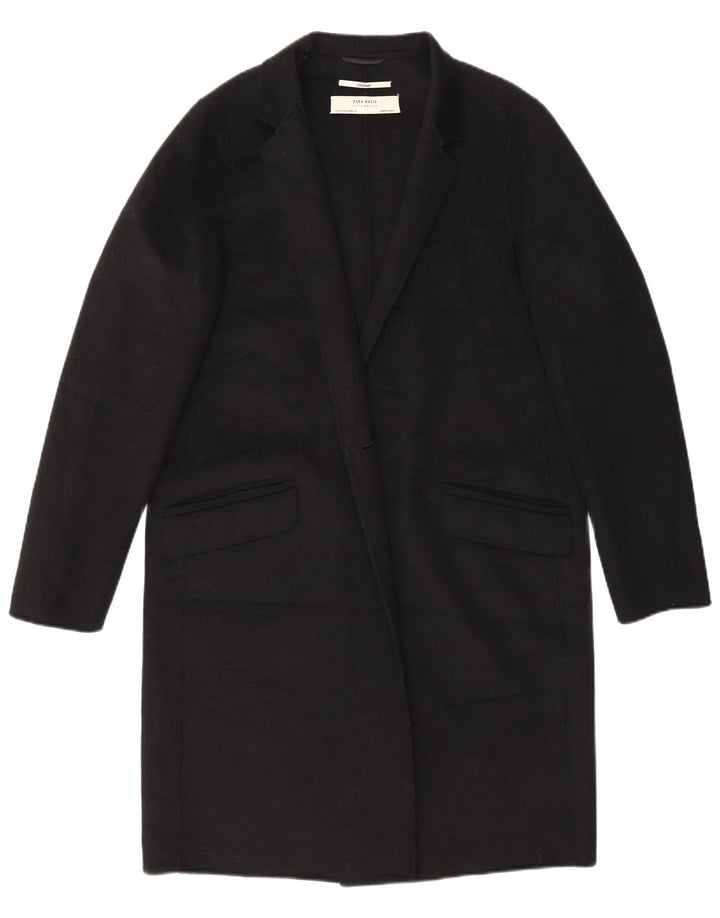Zara Γυναικείο Χειροποίητο Πανωφόρι UK 14 Medium Black