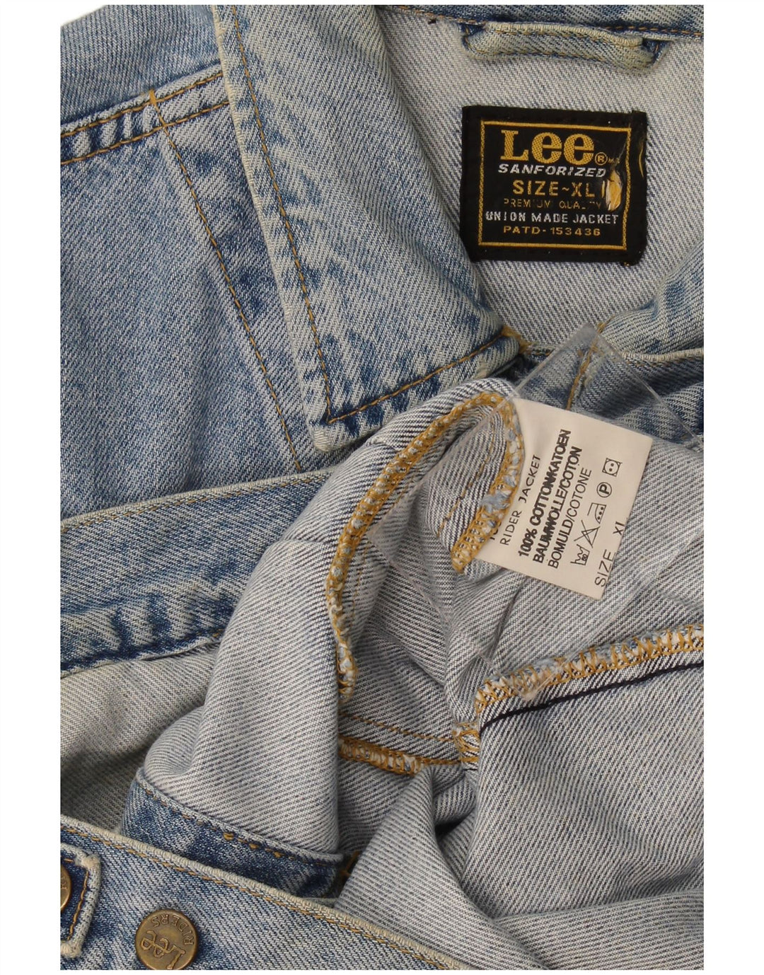 Lee Ανδρικό Τζιν Μπουφάν UK 42 XL Μπλε Βαμβακερό