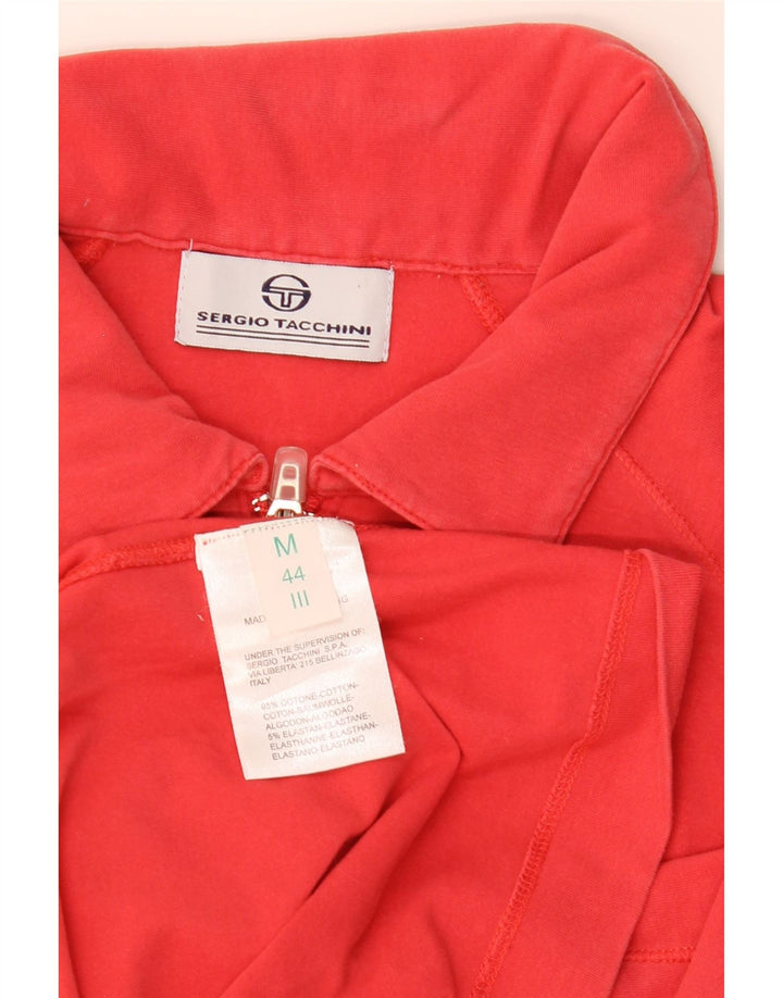 Sergio Tacchini γυναικείο μπλουζάκι πόλο UK 12 μεσαίο κόκκινο βαμβακερό