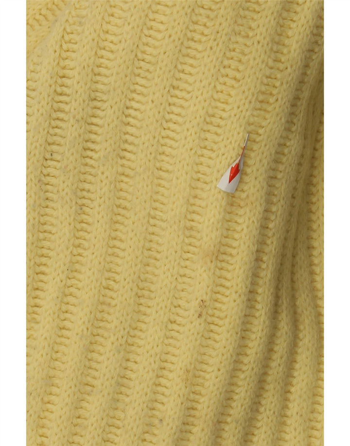 Ανδρικό πουλόβερ Benetton Crew Neck Jumper IT 48 Medium Yellow Acrylic