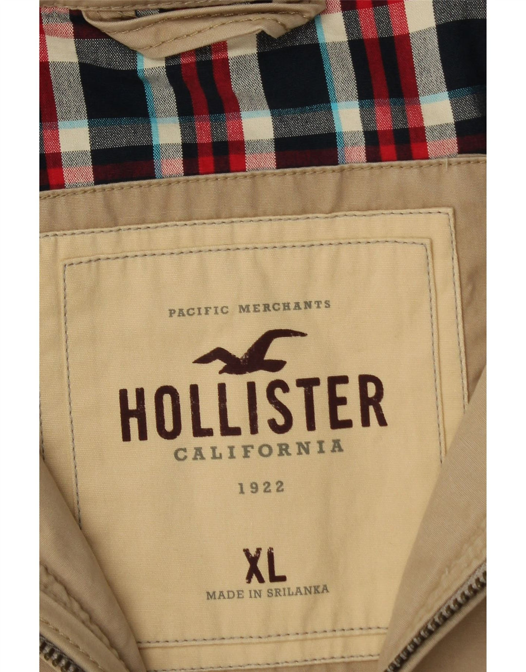 Ανδρικό μπουφάν HOLLISTER UK 42 XL Μπεζ βαμβακερό