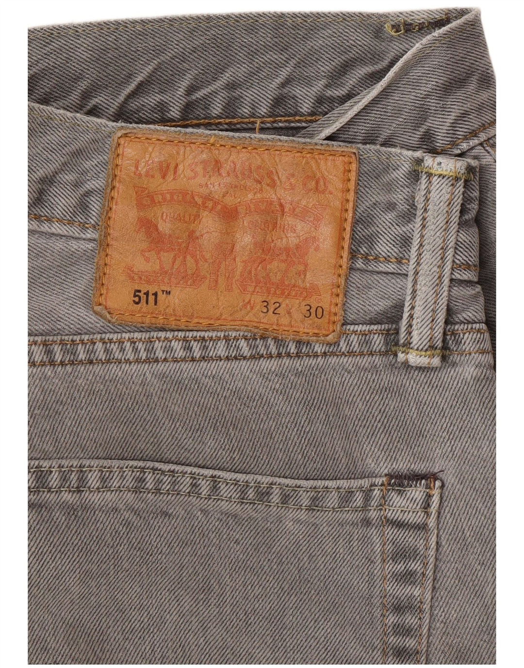 Levi's Mens 511 Slim Tapered Jeans W32 L30 Γκρι βαμβακερό