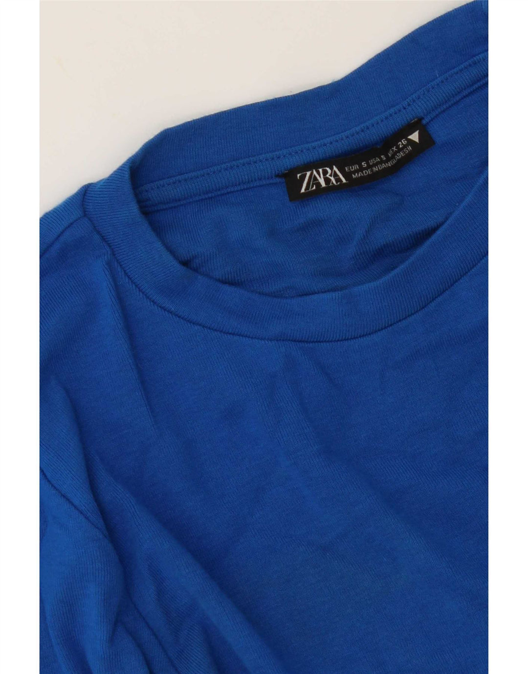 Zara Γυναικείο Crop Top Μακρυμάνικο UK 8 Small Blue
