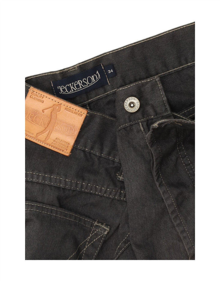 JECKERSON Mens Straight Jeans W34 L34 Grey Vintage Jeckerson and Second-Hand Jeckerson from Messina Hembry 