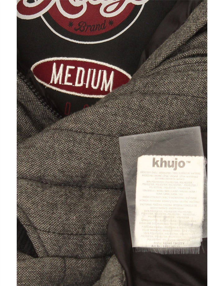 KHUJO Γυναικείο μπουφάν με κουκούλα UK 14 μεσαίου γκρι χρώματος πολυεστέρας