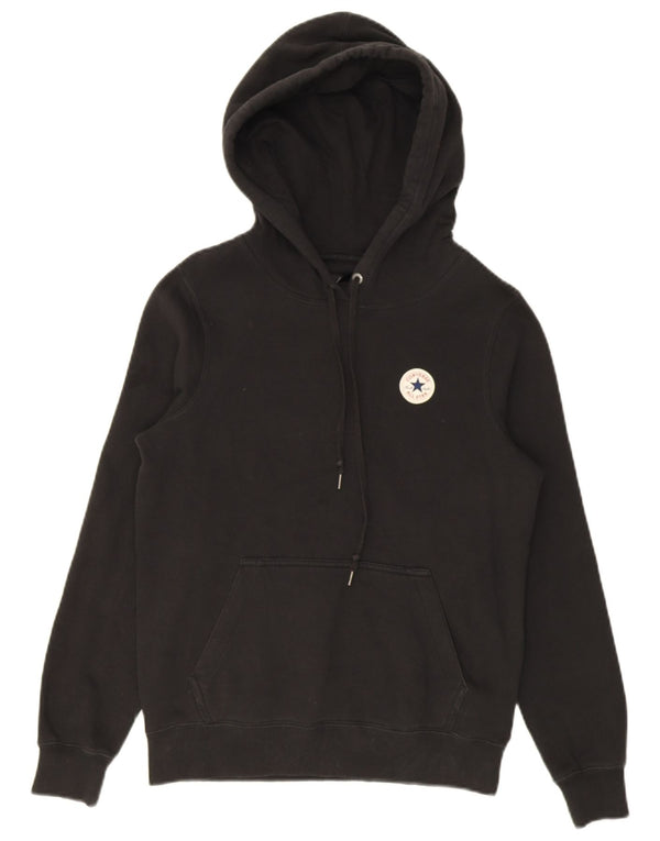 Converse Γυναικείο Hoodie Jumper UK 6 XS Μαύρο βαμβακερό