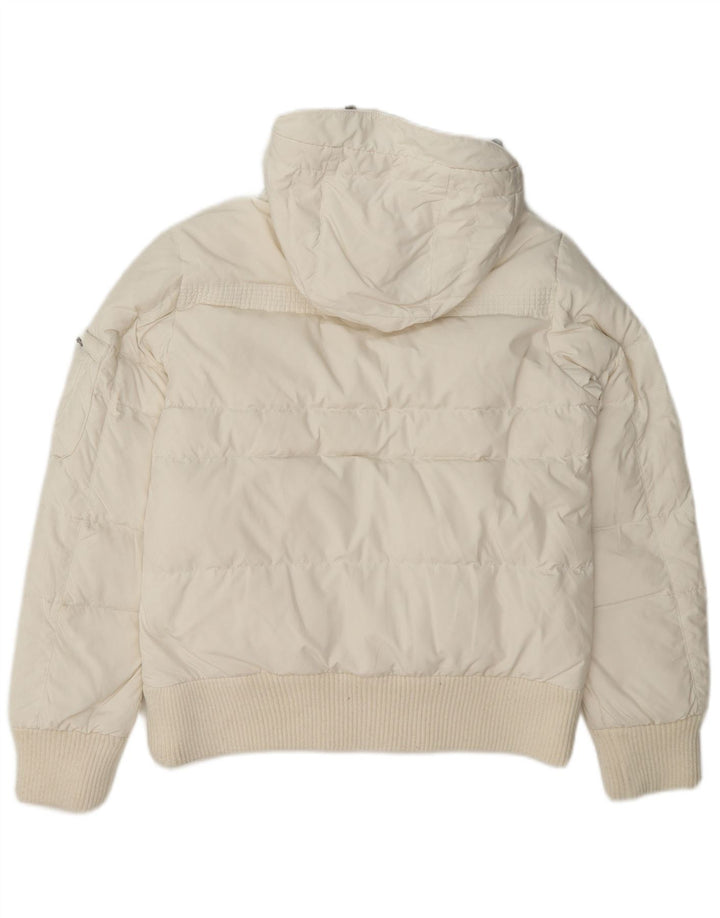 Diadora Γυναικείο μπουφάν με κουκούλα Bomber padded UK 10 Small White Polyester