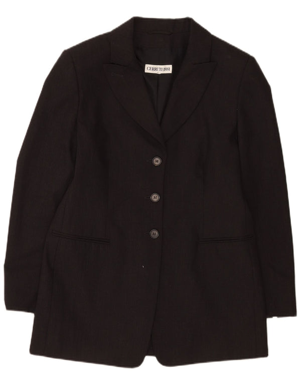 Cerruti 1881 Γυναικείο Longline σακάκι με 3 κουμπιά σακάκι UK 14 Medium Grey