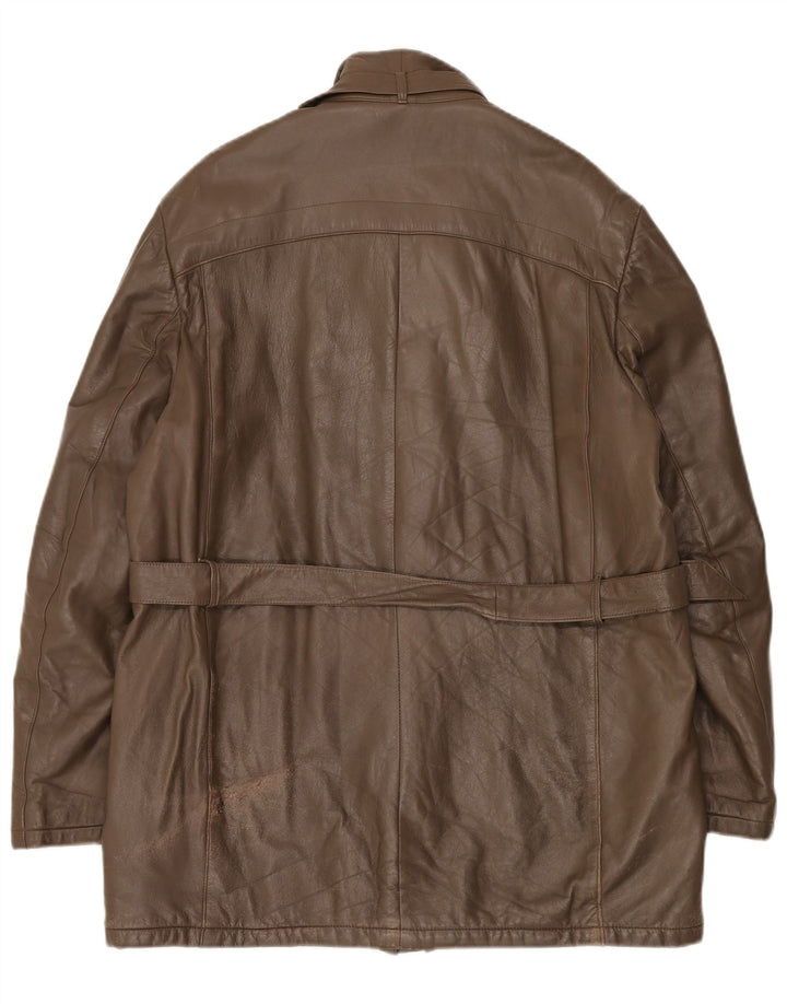 Vintage Ανδρικό Δερμάτινο Μπουφάν IT 52 XL Καφέ Δερμάτινο