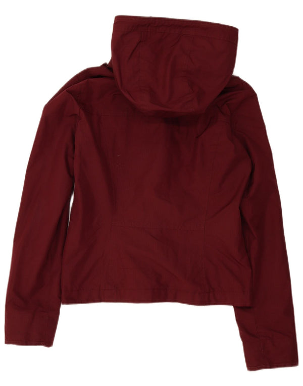 Γυναικείο μπουφάν Hollister Oversized Crop Windbreaker UK 10 Small Burgundy