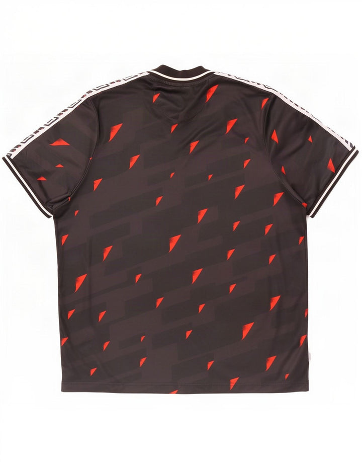 Ανδρικό γραφικό T-Shirt Umbro Top 2XL Μαύρο γεωμετρικό πολυεστέρα