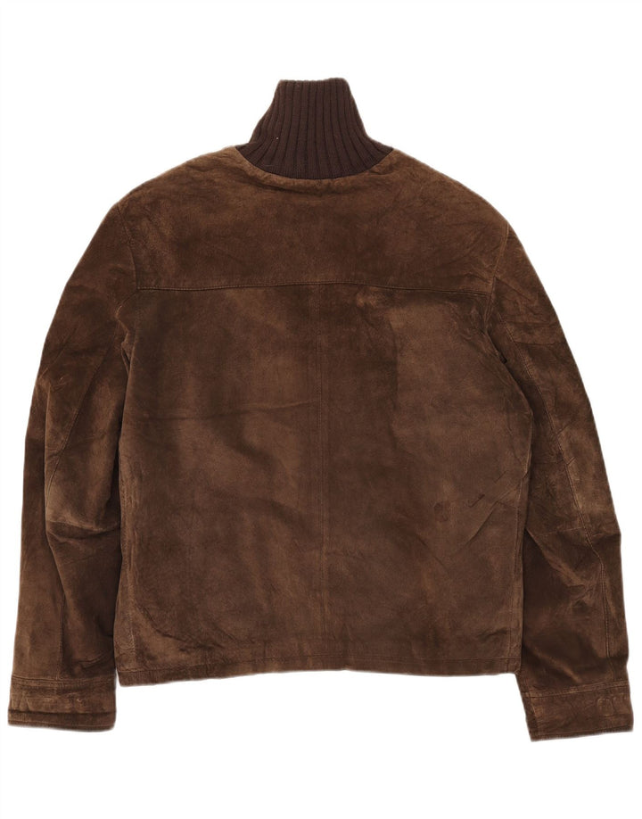 Ανδρικό Suede Jacket Conbipel IT 48 Δερμάτινο Μεσαίο Καφέ