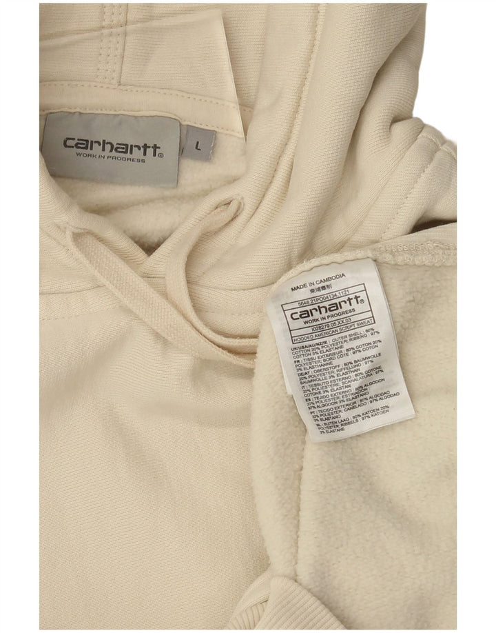 Ανδρικό φούτερ με κουκούλα Carhartt, μεγάλο λευκό βαμβακερό