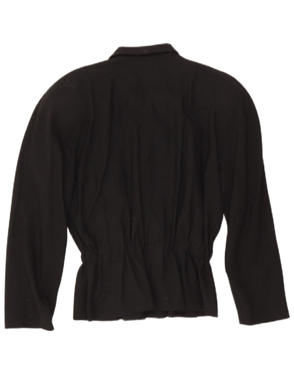 Erreuno Womens Blazer Jacket EU 40 Medium Black Wool