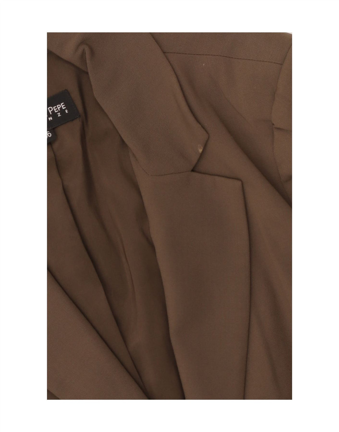 PATRIZIA PEPE Γυναικείο τζάκετ με 2 κουμπιά σακάκι IT 46 μεγάλο καφέ παρθένο μαλλί