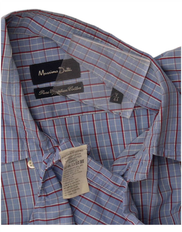 Ανδρικό πουκάμισο Massimo Dutti 44 XL Μπλε βαμβακερό