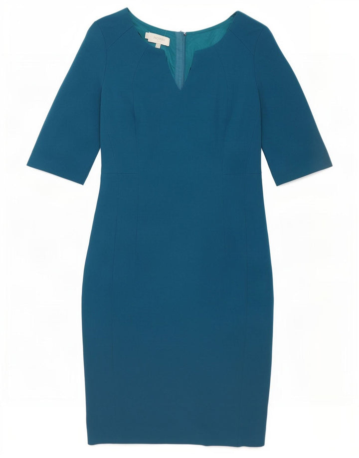 Hobbs Γυναικείο φόρεμα με θήκη UK 10 Small Blue Polyester
