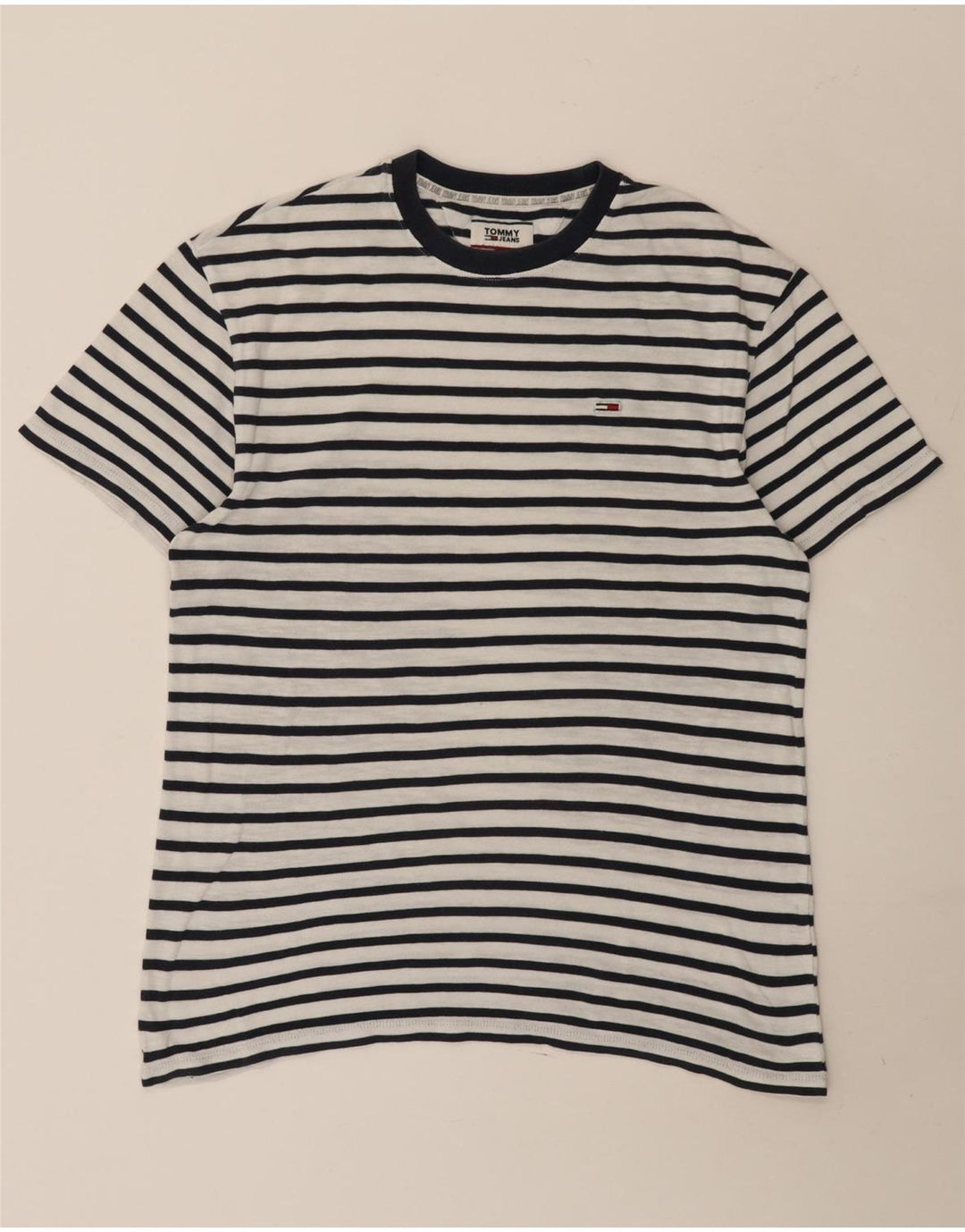 Ανδρικό T-Shirt Tommy Hilfiger Top Μεσαίο Λευκό ριγέ