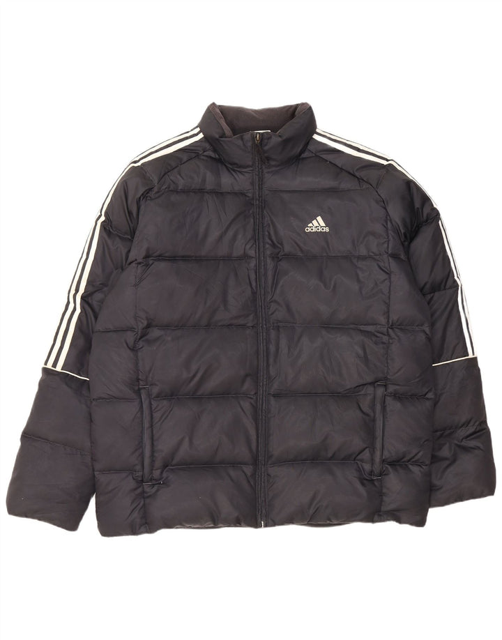 Adidas Ανδρικό μπουφάν UK 40 Large Navy Blue Polyester