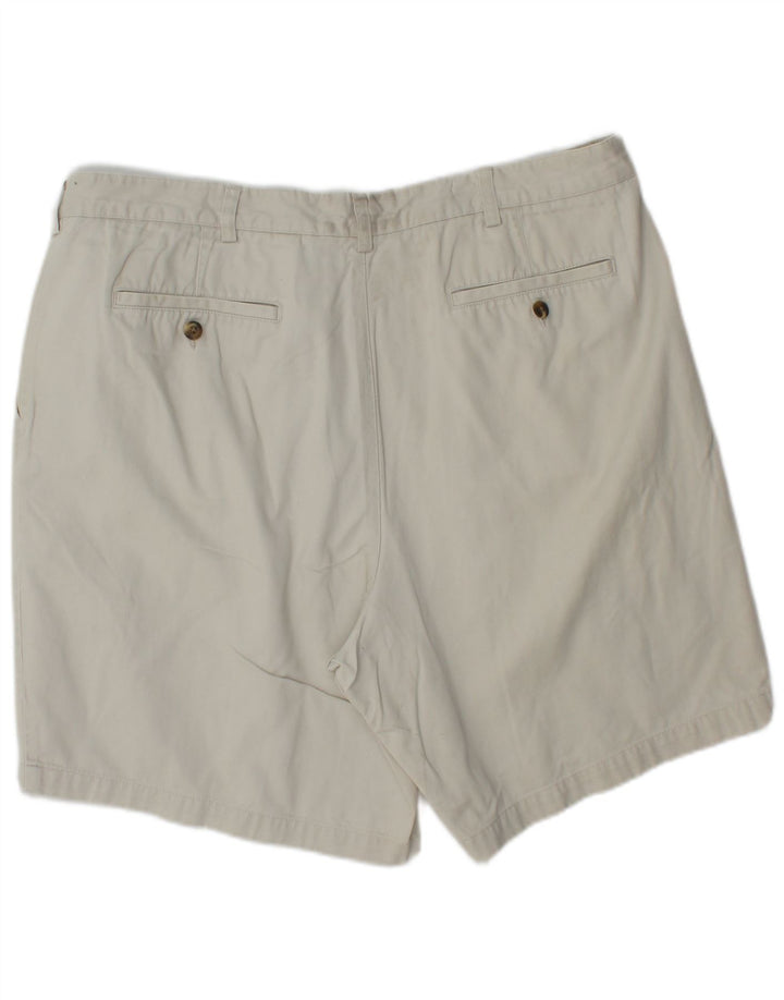 EDDIE BAUER Ανδρικό σορτς Chino με καρφίτσες W40 XL Λευκό βαμβακερό