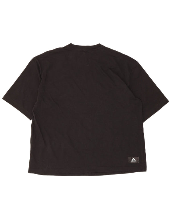 Ανδρικό γραφικό μπλουζάκι Adidas Top UK 12/14 Μεσαίο μαύρο βαμβακερό
