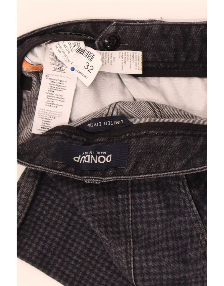 Dondup Ανδρικό Slim Jeans W32 L30 Γκρι βαμβακερό Houndstooth