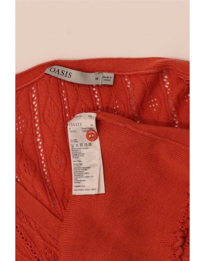 Γυναικείο πουλόβερ Oasis Oversized Ζακέτα UK 14 Μεσαίο πορτοκαλί βαμβακερό