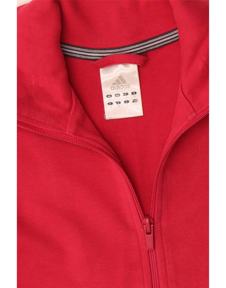 Γυναικεία αθλητική φόρμα Adidas Top Jacket UK 8 Small Red Cotton