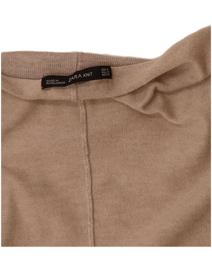 Zara Γυναικείο πουλόβερ Poncho Cardigan UK 14 Medium Beige