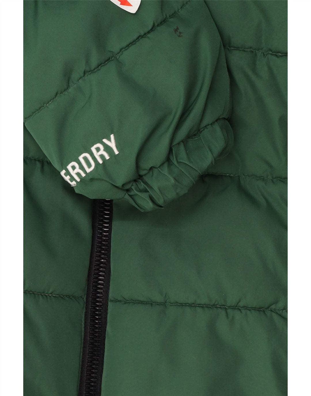 Superdry γυναικείο μπουφάν με κουκούλα μεγάλου μεγέθους με επένδυση UK 10 Small Green Polyester
