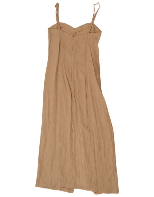 Planet Γυναικείο Slip Dress UK 12 Medium Beige Λινό