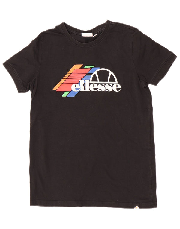 Ellesse Boys Graphic Graphic T-Shirt Top 13-14 Years Μαύρο