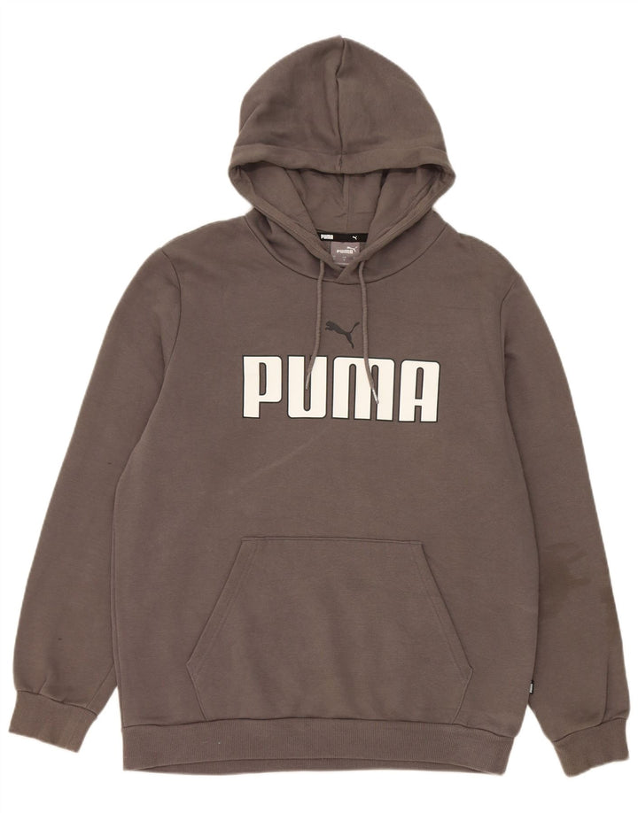 Ανδρικό γραφικό κουκούλα Puma, μεσαίο γκρι βαμβακερό