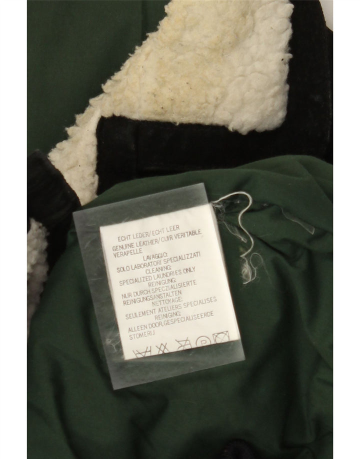 Ανδρικό Suede Jacket VINTAGE UK 42 XL Brown Colourblock Δερμάτινο