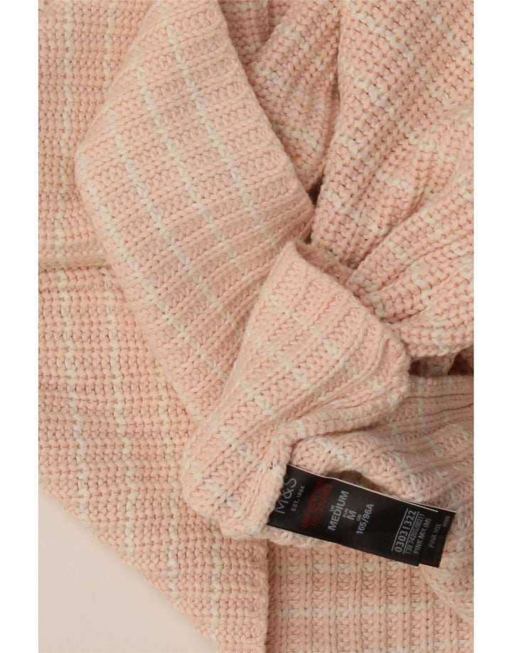 Marks & Spencer Γυναικείο πουλόβερ με λαιμόκαυστο UK 14 Medium Pink