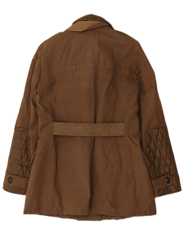 Fay Γυναικείο Military Double Breasted παλτό UK 14 Medium Khaki