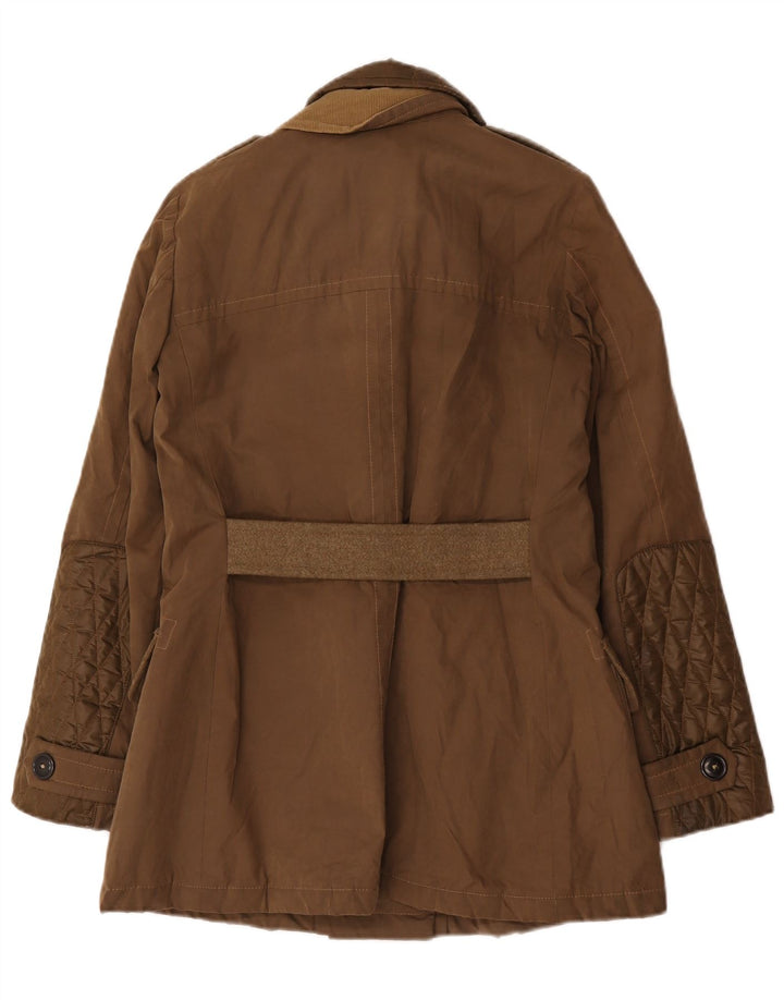 Fay Γυναικείο Military Double Breasted παλτό UK 14 Medium Khaki
