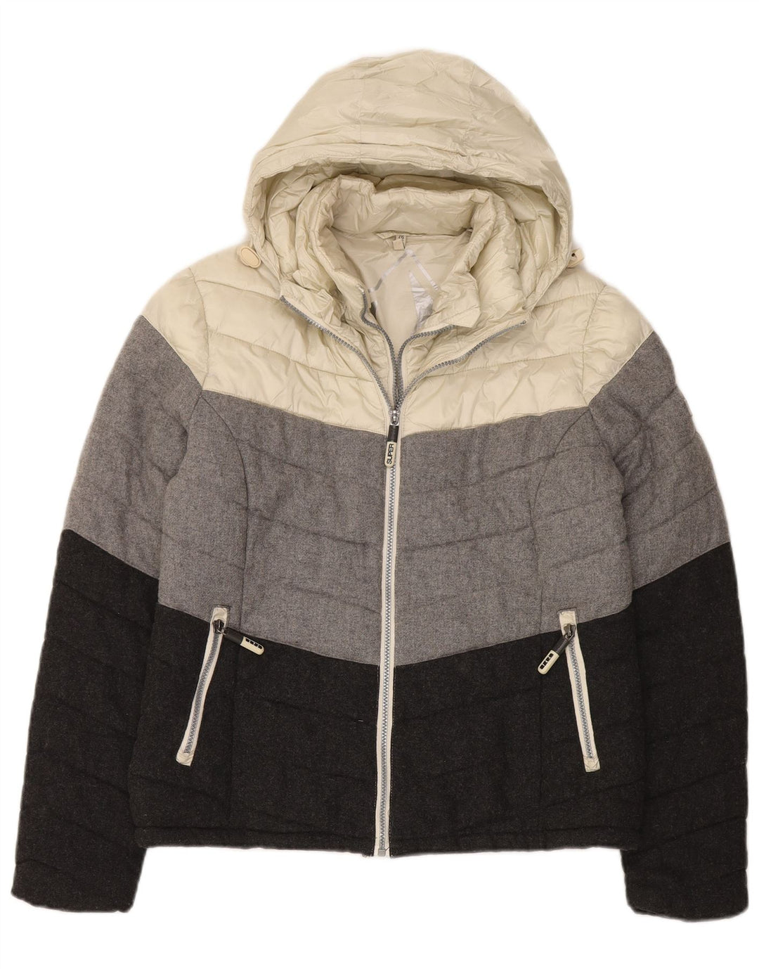 Superdry γυναικείο μπουφάν με κουκούλα UK 18 XL Πολύχρωμο Colourblock