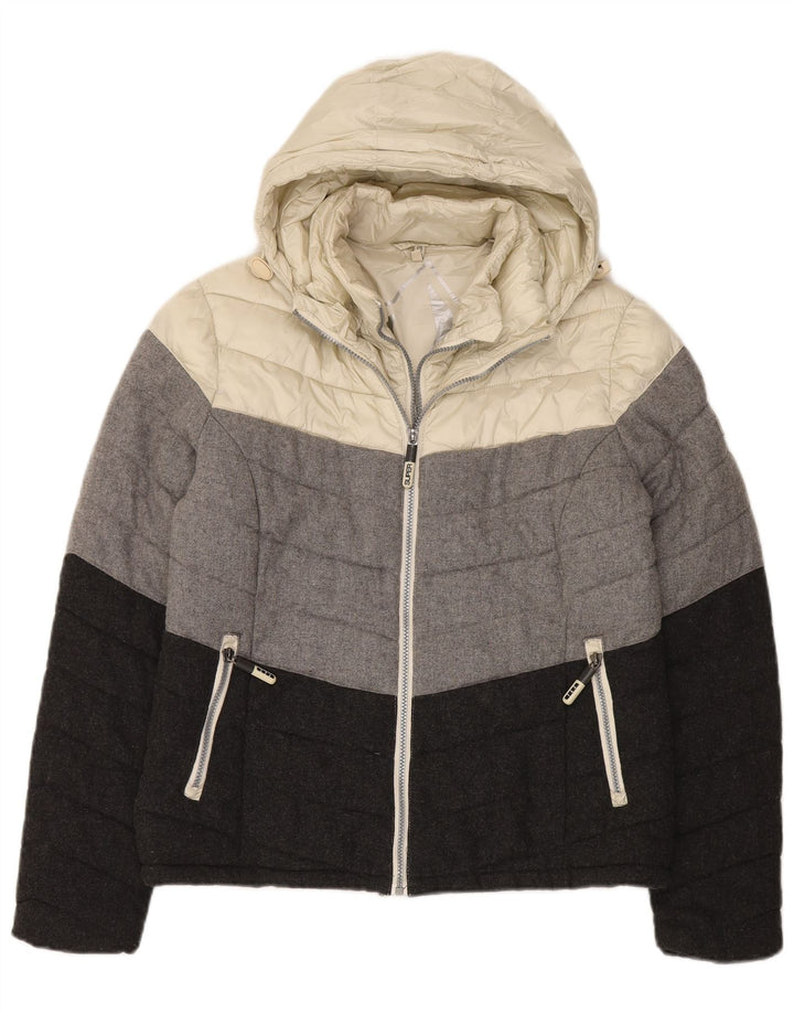 Superdry γυναικείο μπουφάν με κουκούλα UK 18 XL Πολύχρωμο Colourblock
